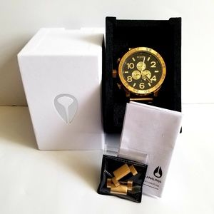 GENUINE Nixon Watch 51-30 Chrono All Gold